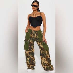Fashion Nova - Lost in Yesterday Camo Cargo Pants